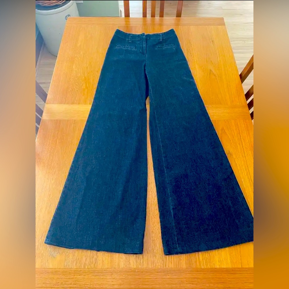 Anthropology Cartonnier Wide Flare Leg, High Waist Jeans